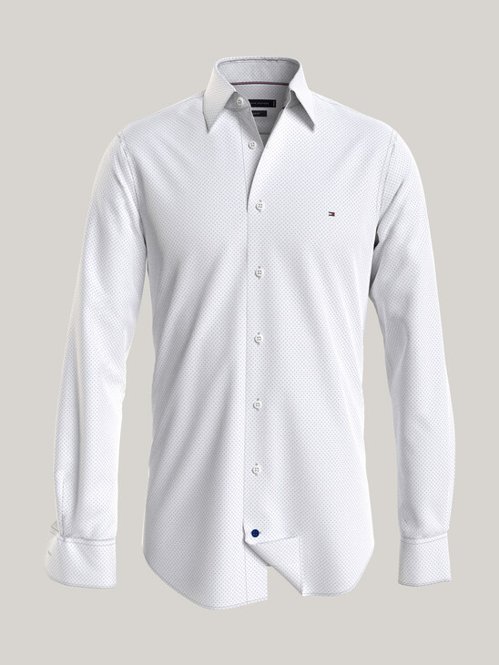 Micro Dot Print Regular Fit Shirt