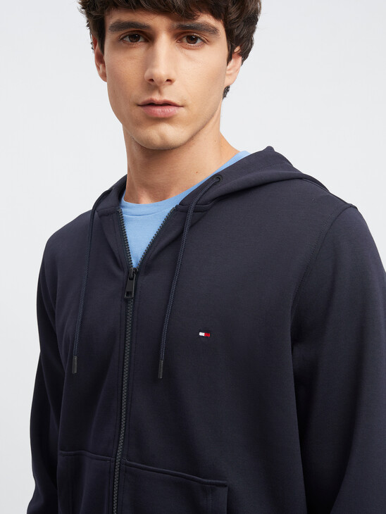 Solid Zip-Thru Hoodie