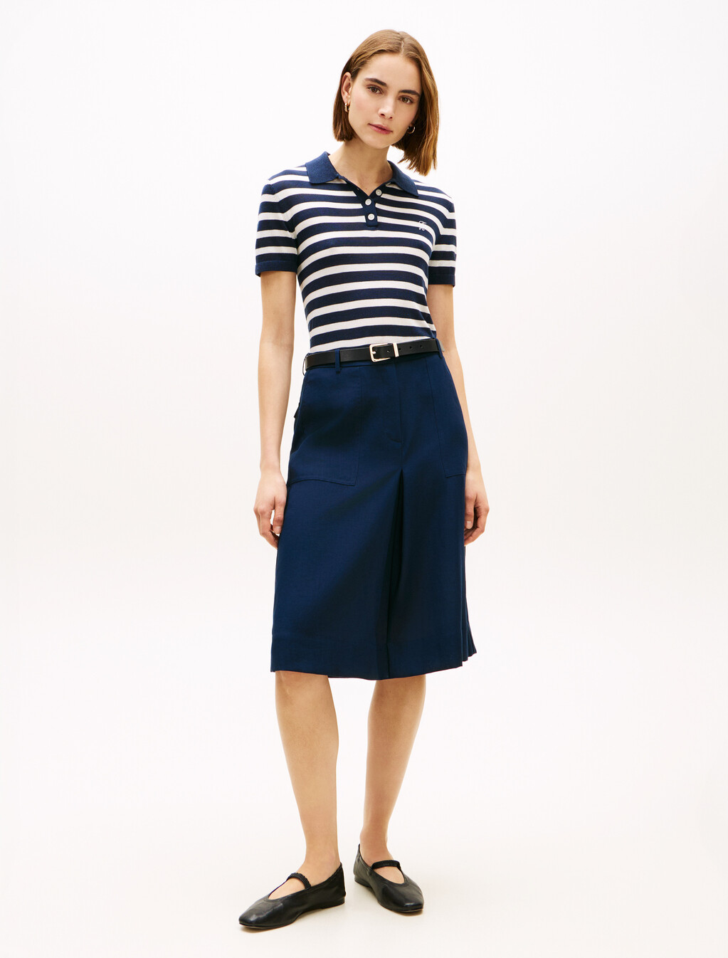 Tailored Utility A-Line Skirt, Dark Night Navy, hi-res