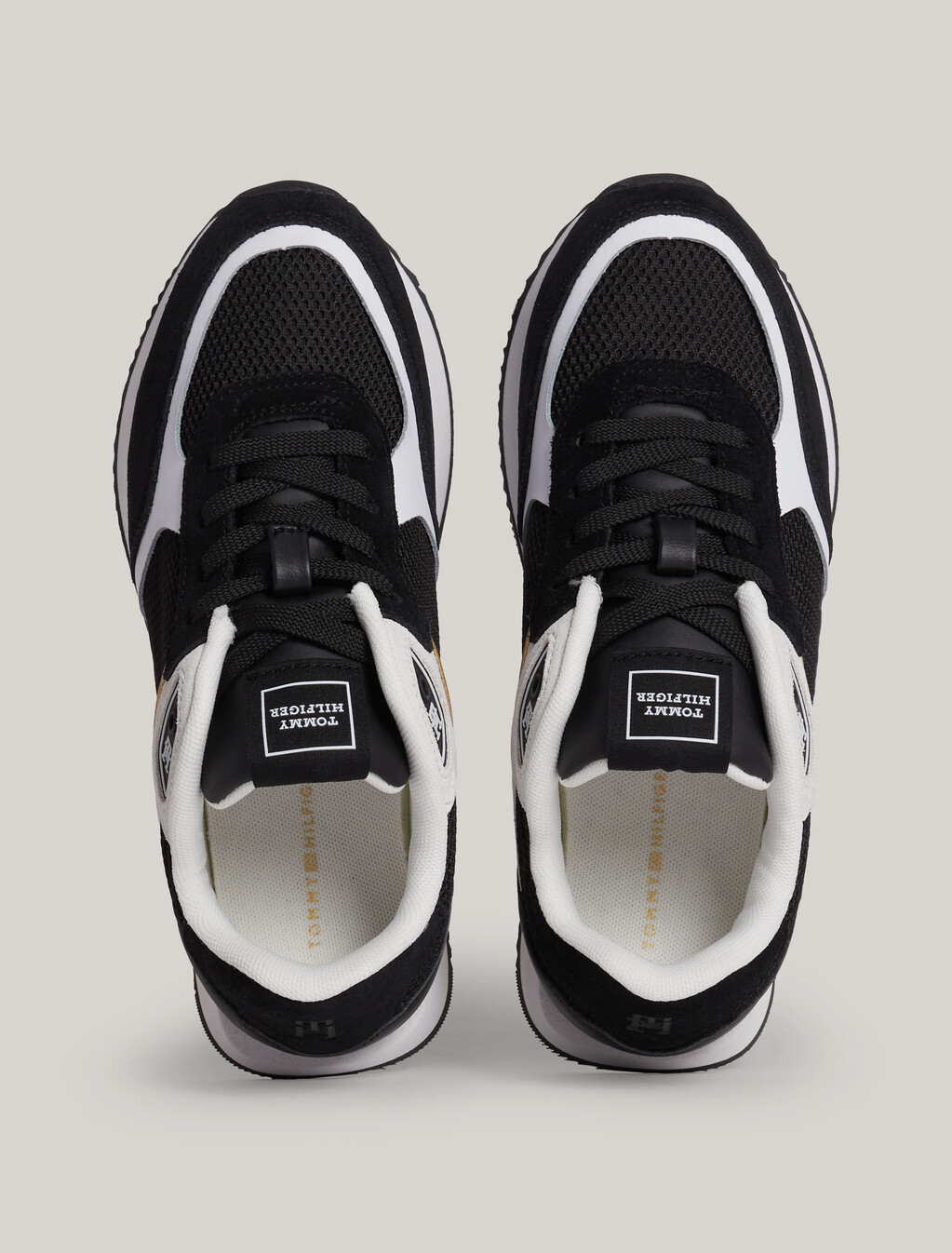 Essential Elevated Suede Runner Trainers, Black, hi-res