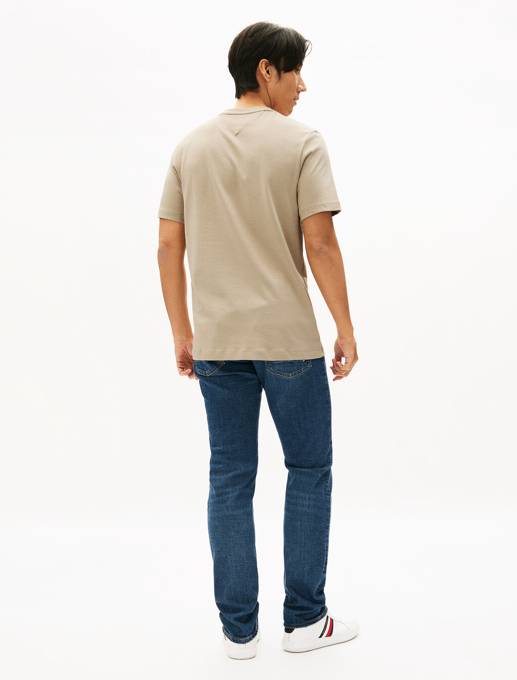 Contrast TH Monogram Embroidery T-Shirt, Sandalwood, hi-res