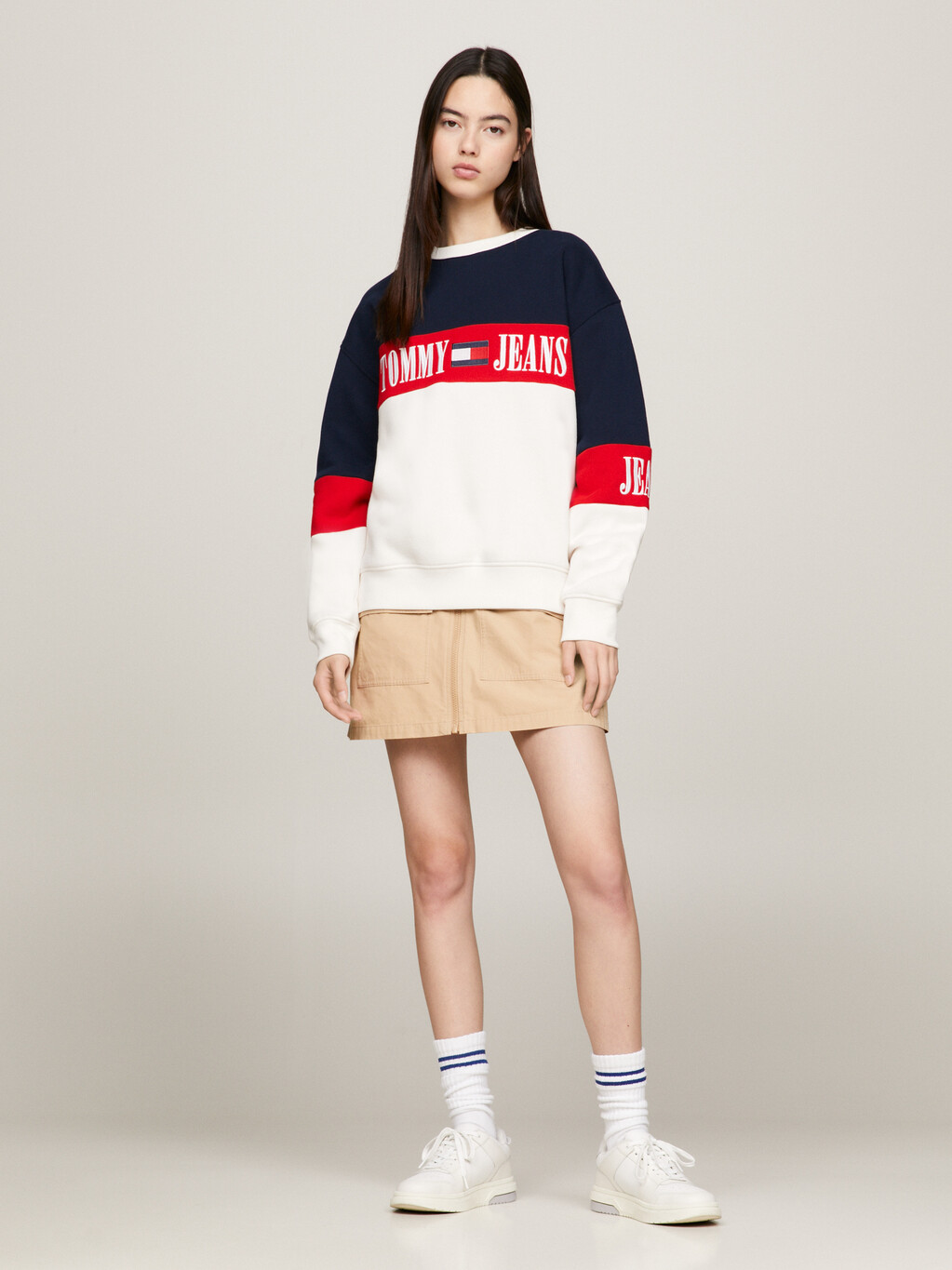 Archive Colour-Blocked Relaxed Fit Sweatshirt, Dark Night Navy / Multi, hi-res
