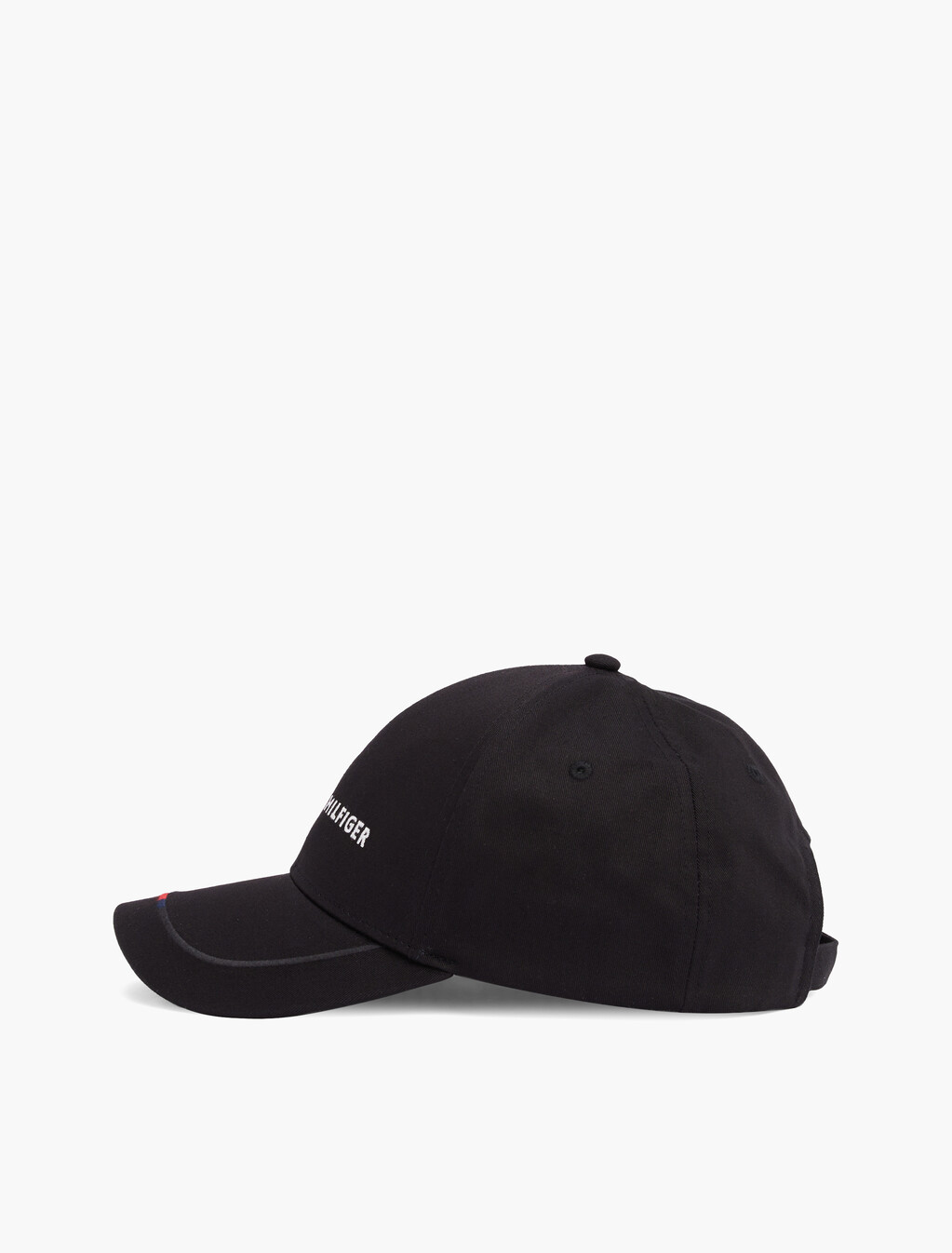 Six-Panel Logo Embroidery Baseball Cap, Black, hi-res