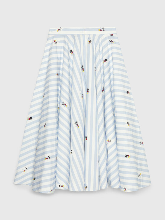 DISNEY X TOMMY ITHACA STRIPE FIT AND FLARE SKIRT
