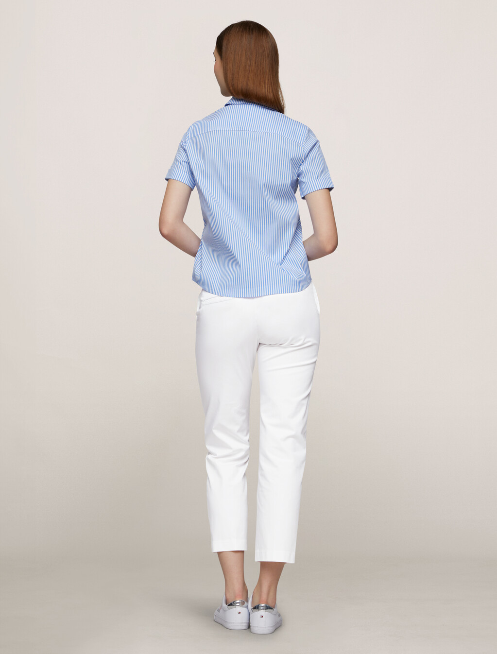 Cropped Straight Chinos, Th Optic White, hi-res