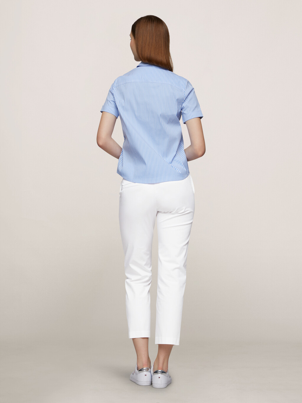 Cropped Straight Chinos, Th Optic White, hi-res