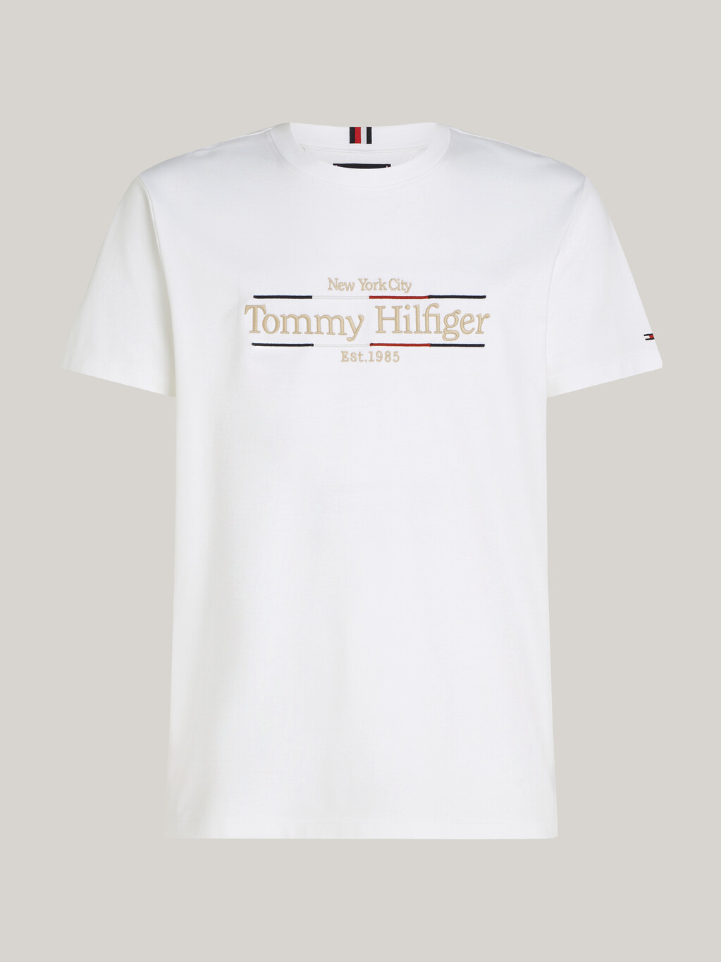 Logo Embroidery Interlock T-Shirt, White, hi-res