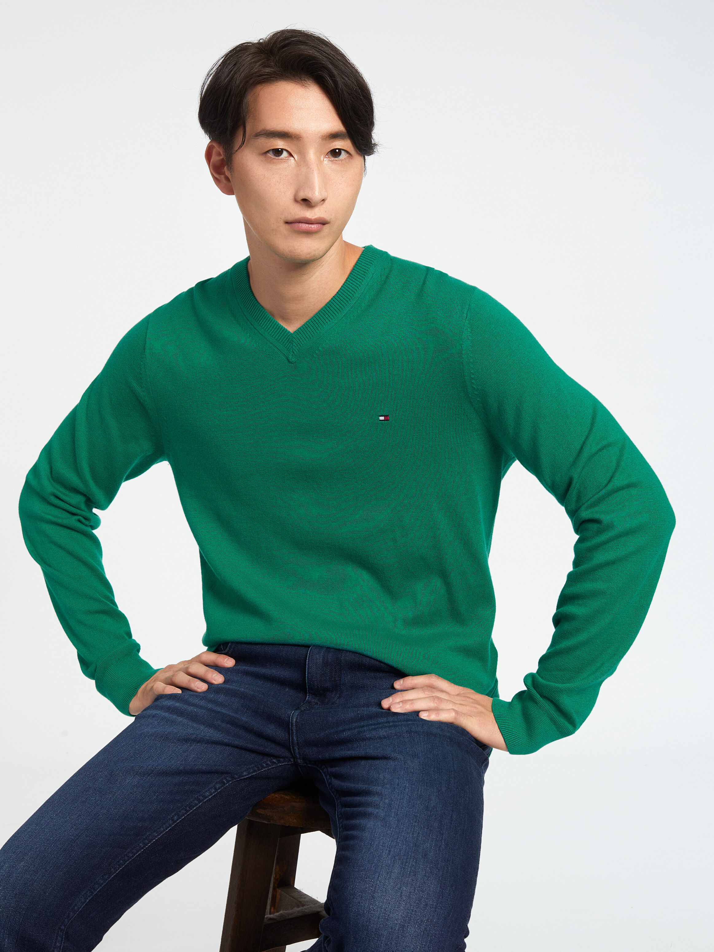 Tommy hilfiger mens best sale v neck jumper