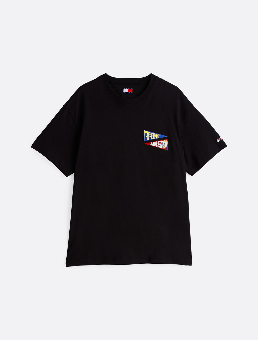 學院風旗幟老虎 T 恤, Black, hi-res