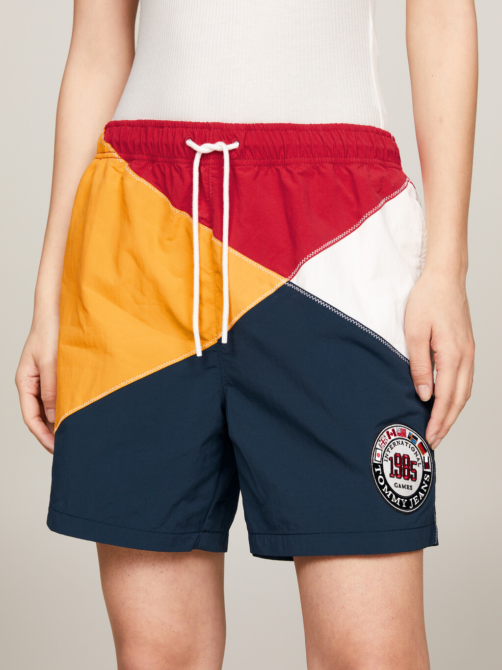 TJ x INTERNATIONAL GAMES Colour-Blocked Shorts, Sport Navy/Multi, hi-res