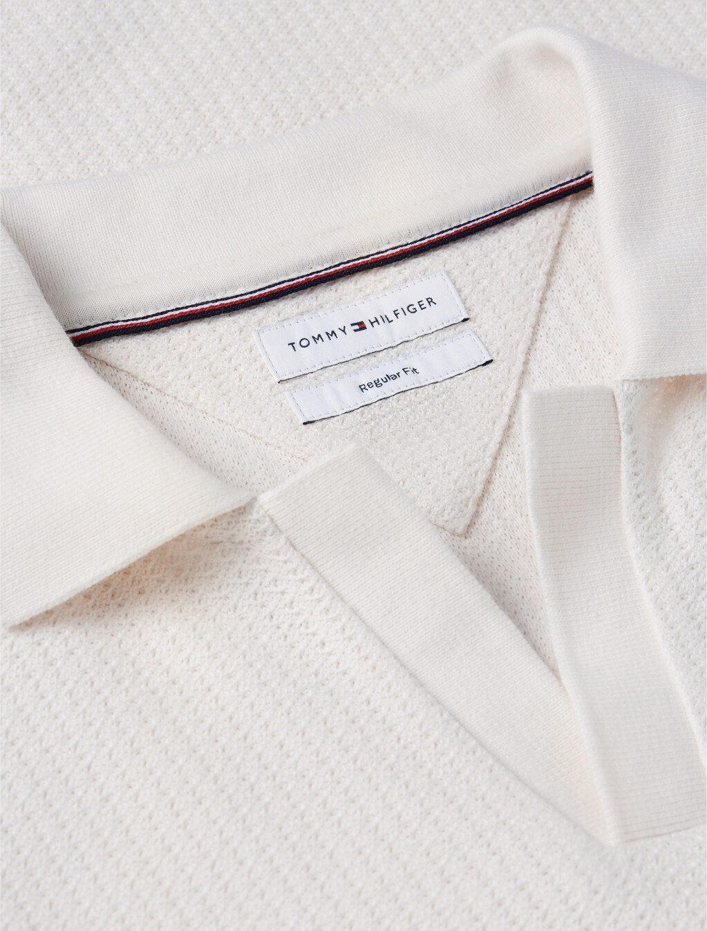 Regular Fit Jacquard Polo Shirt, Ivory Petal, hi-res