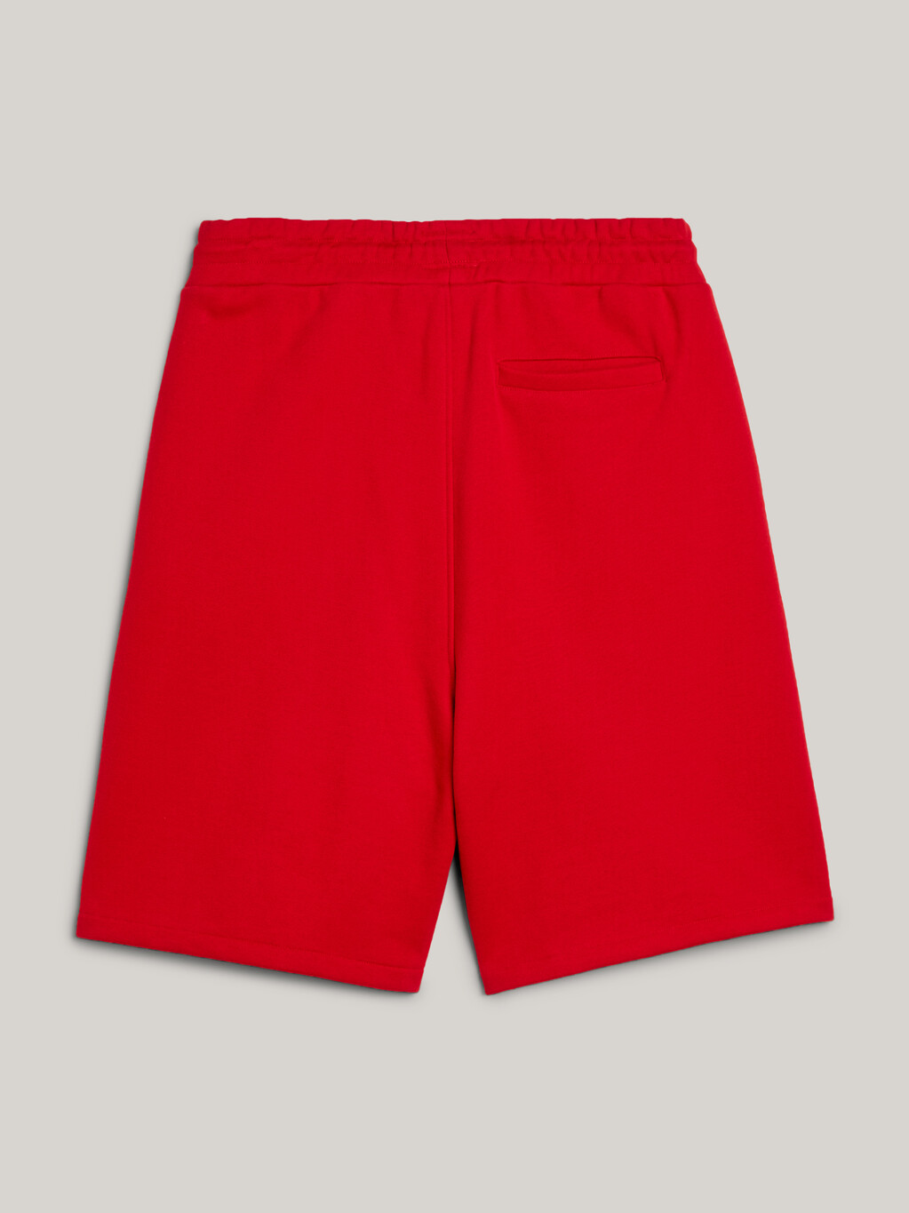 Essential Dual Gender Serif Logo Sweat Shorts, Medium Red, hi-res