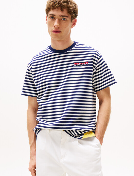 Hilfiger Sailing 航海風布列塔尼條紋寬鬆 T 恤