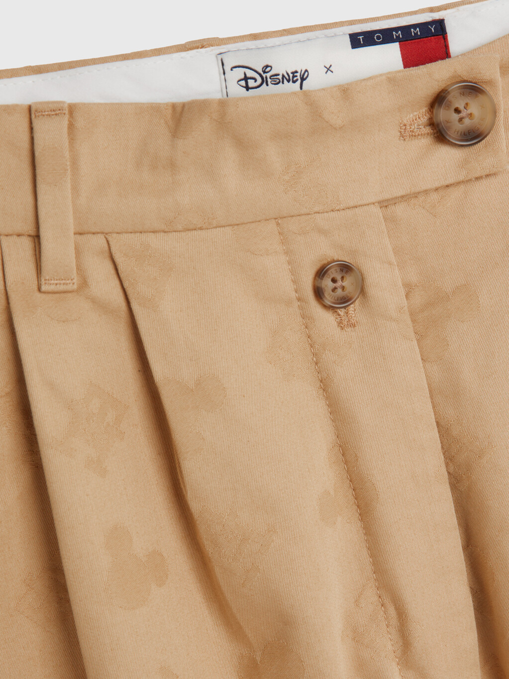 Disney X Tommy Monogram 斜紋短褲, Sandy Beige, hi-res