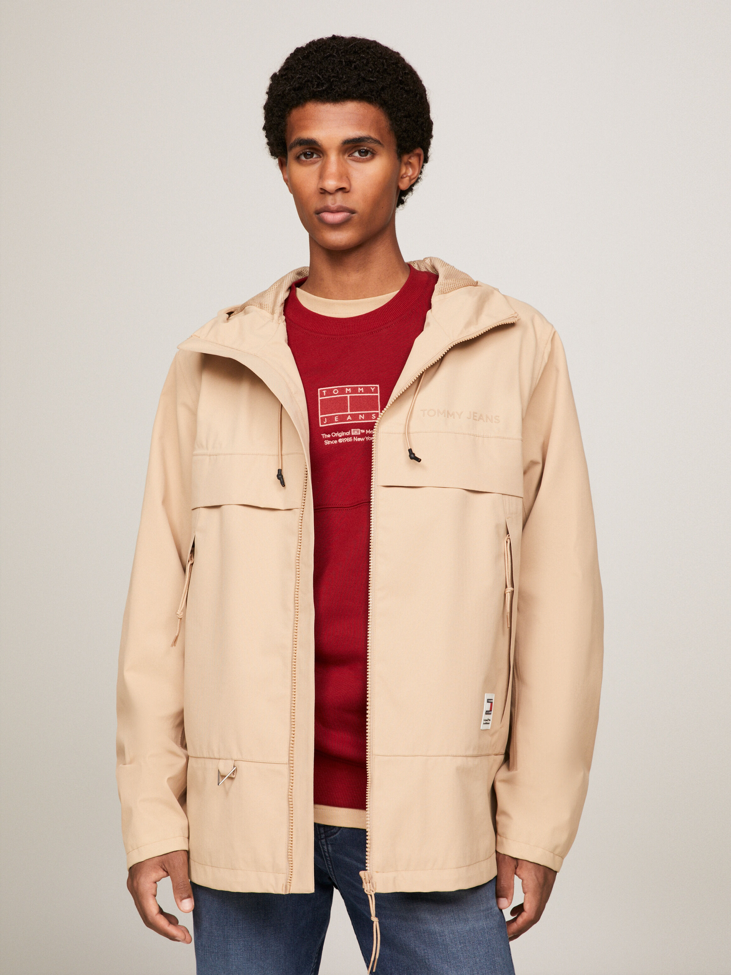 Tommy jeans logo half zip anorak shop jacket