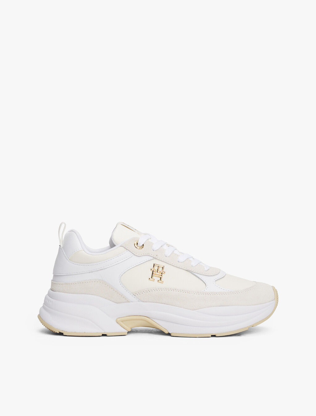 TH Monogram Chunky Trainers, White/Ivory Petal, hi-res