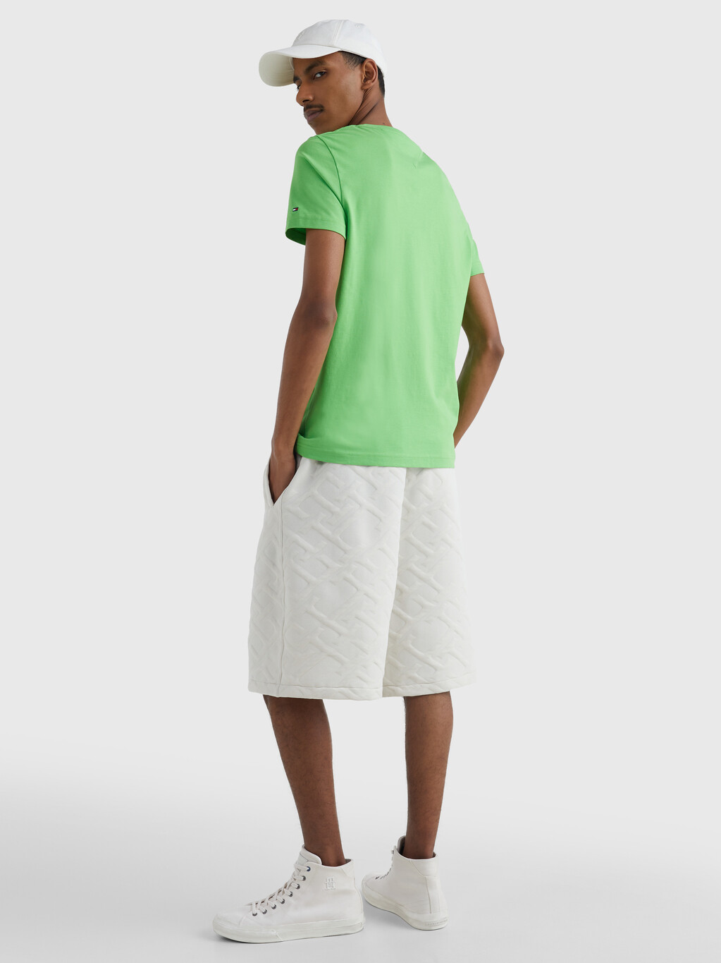 Organic Cotton Tommy Logo T-Shirt, Spring Lime, hi-res