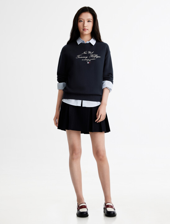 Script Logo Embroidery Sweatshirt