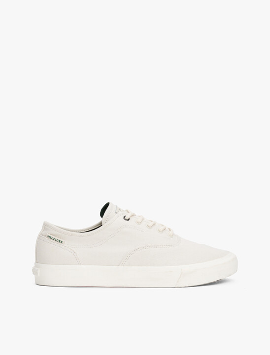Canvas Embossed Logo Trainers