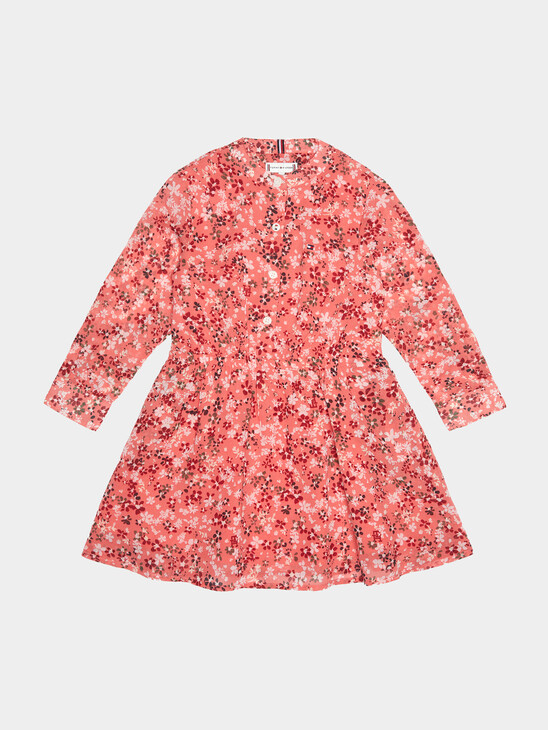 FLORAL PRINT RECYCLED POLYESTER DRESS