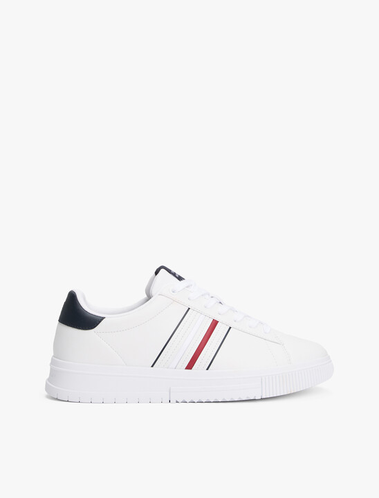 Leather Debossed Logo Trainers