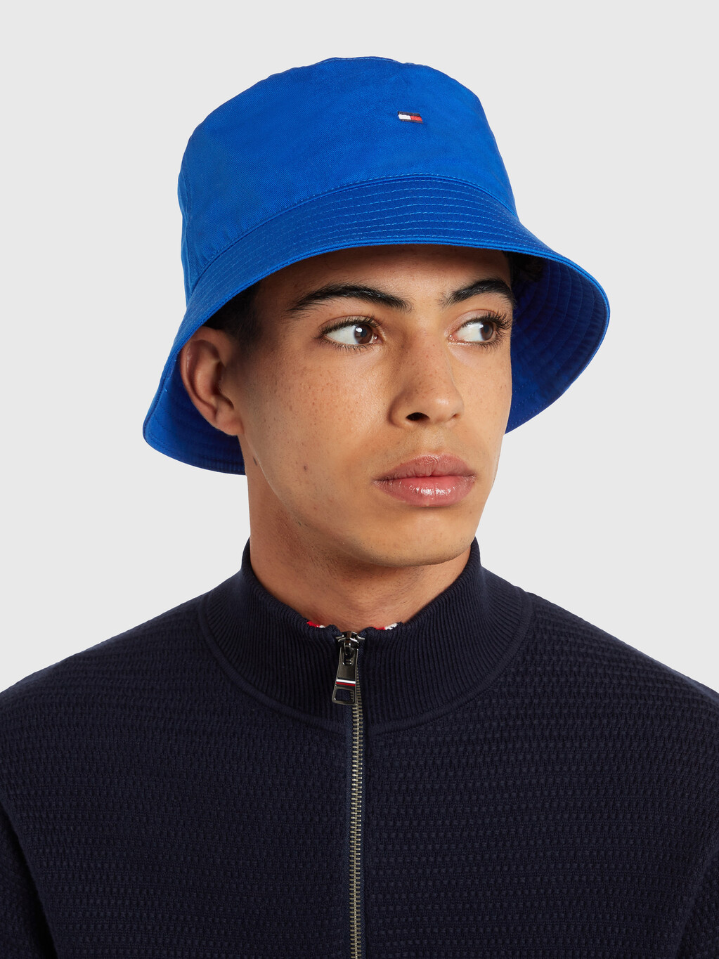 Flag Embroidery Bucket Hat, Ultra Blue, hi-res