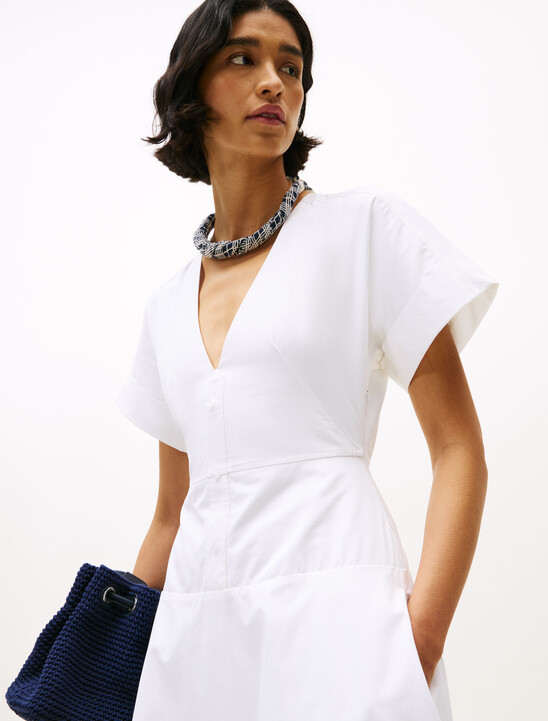 The Runway Collection Slim Midi Shirt Dress