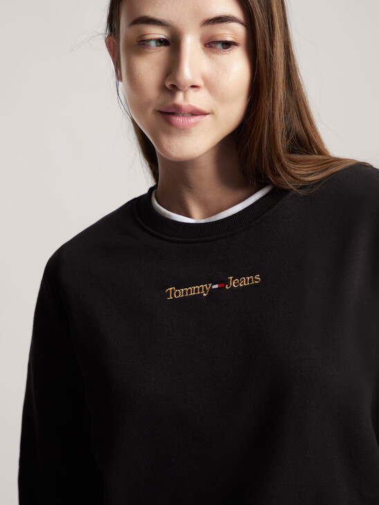 Golden Embroidery Linear Sweatshirt