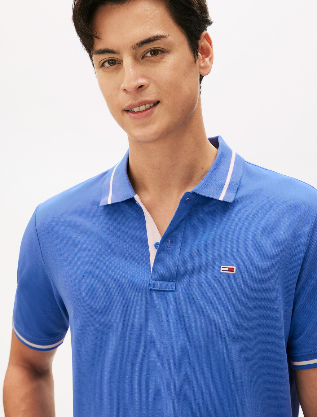 飾邊衣領 Polo 衫, Tempo Blue, hi-res