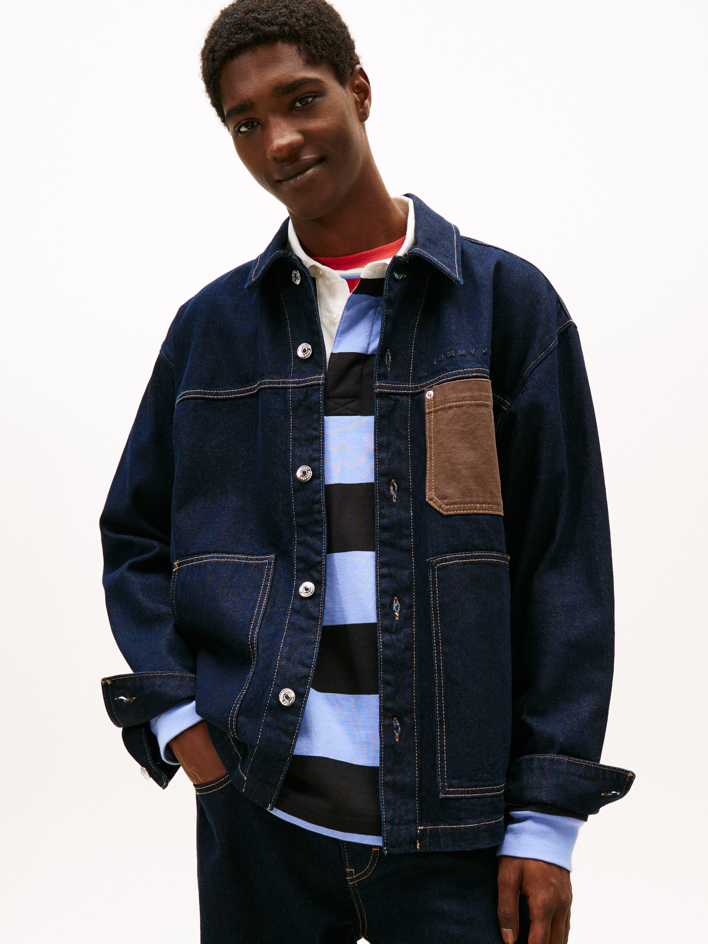 ジャケット・アウター   RELAXED DENIM JACKET Relaxed Denim Chore Jacket | blue | Tommy Hilfiger Hong Kong