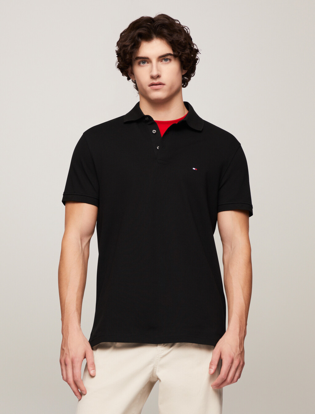 1985 Collection Slim Fit Polo, Black, hi-res