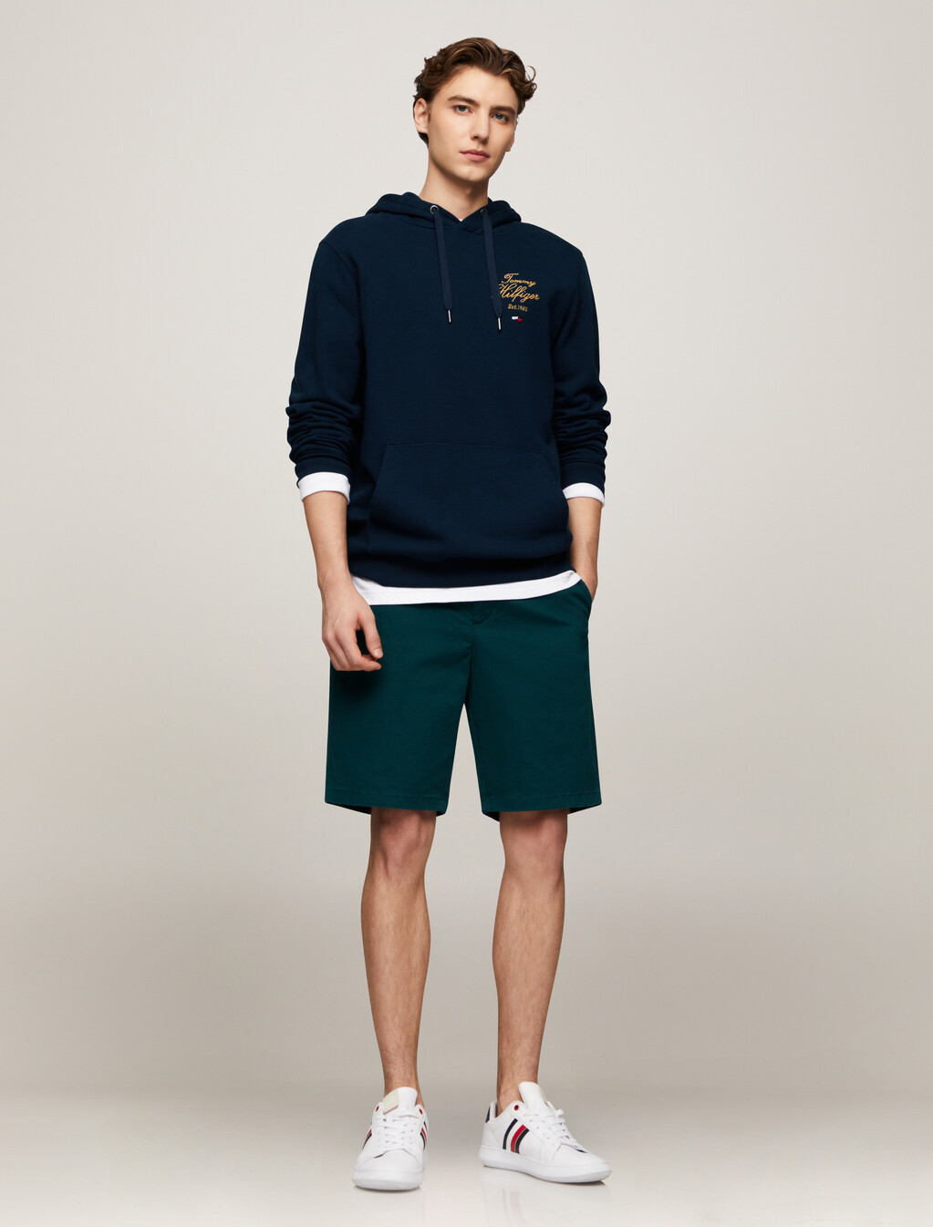 Script Logo Embroidery Hoodie, Night Sky, hi-res