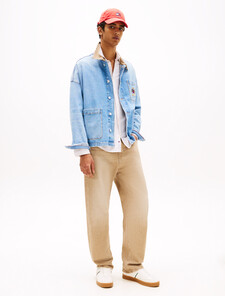 Crest Embroidery Denim Utility Jacket, Denim Light, hi-res