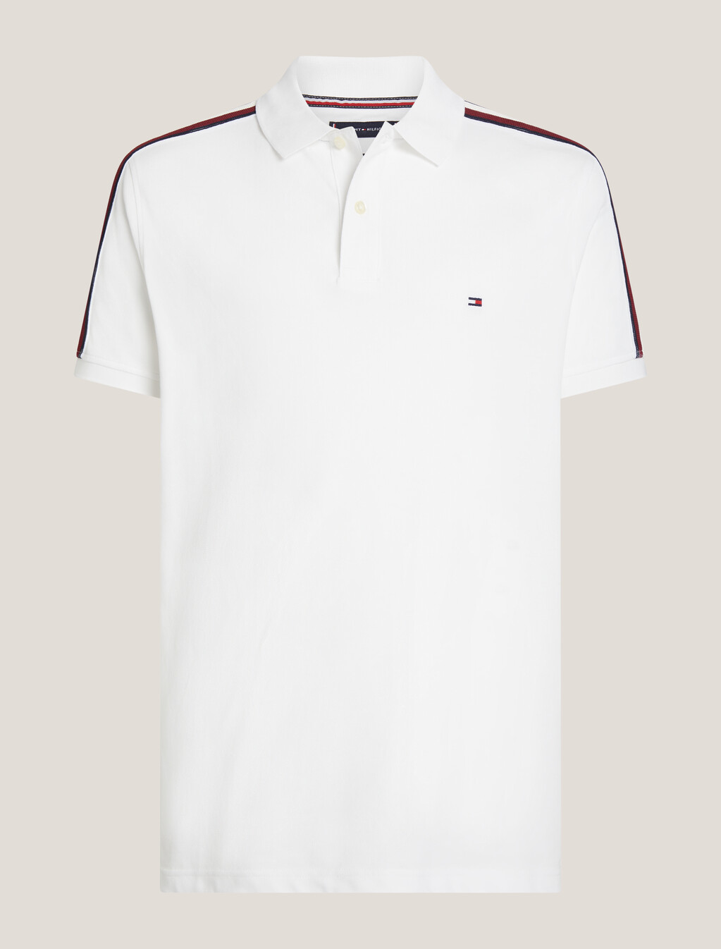 Shadow Global Stripe Regular Polo, White, hi-res