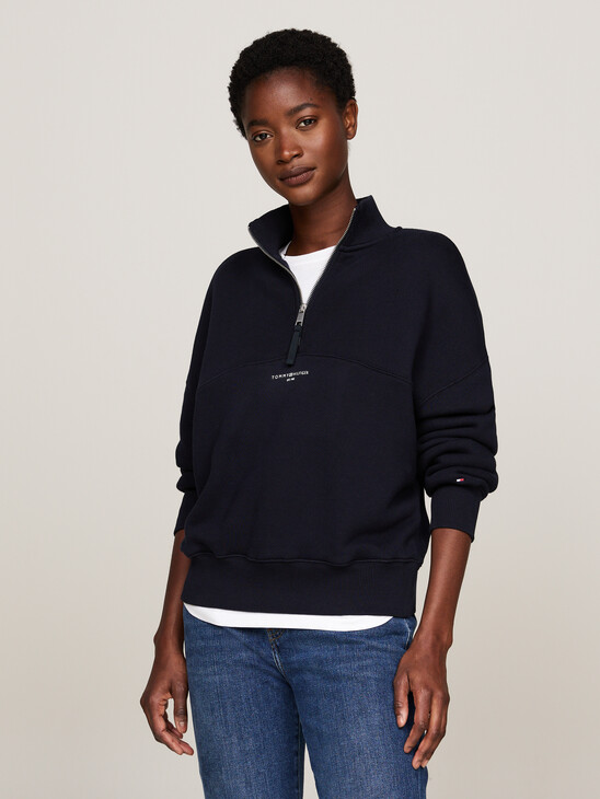 Half-Zip Relaxed Sweatshirt