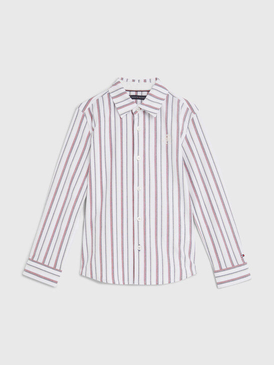 Global Stripe Monogram Embroidery Shirt