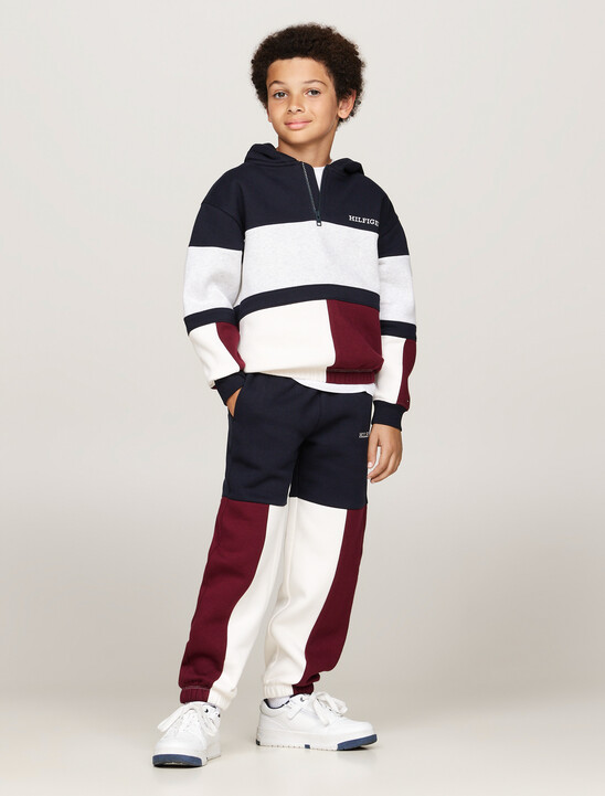 Colour-Blocked Quarter-Zip Hoody