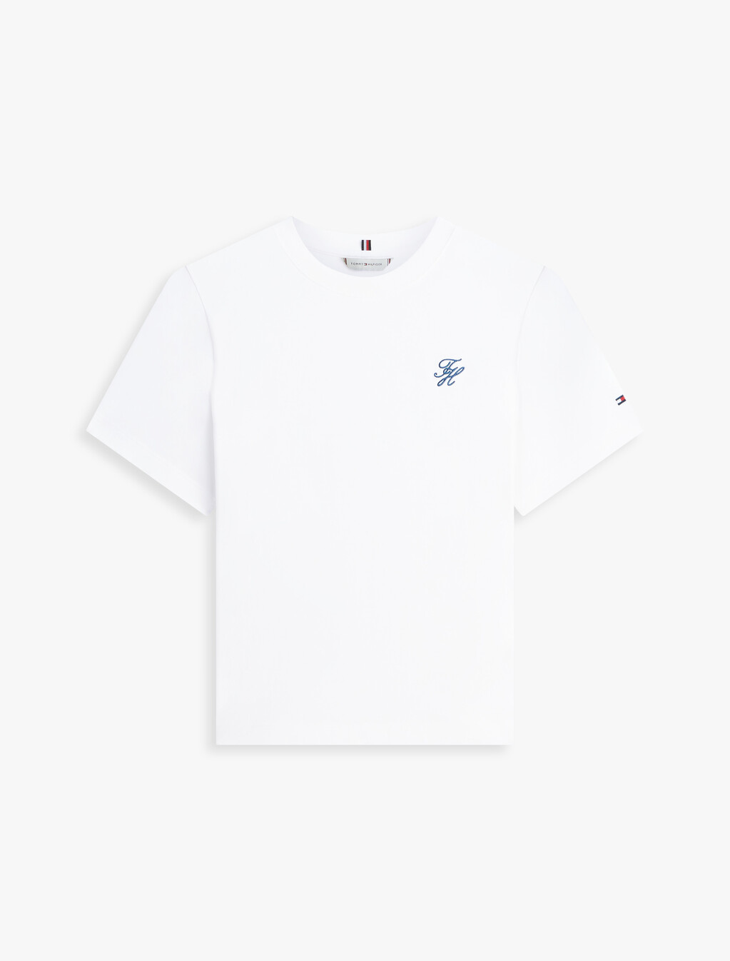 Logo Embroidery Jersey Crew Neck T-Shirt, Ecru, hi-res