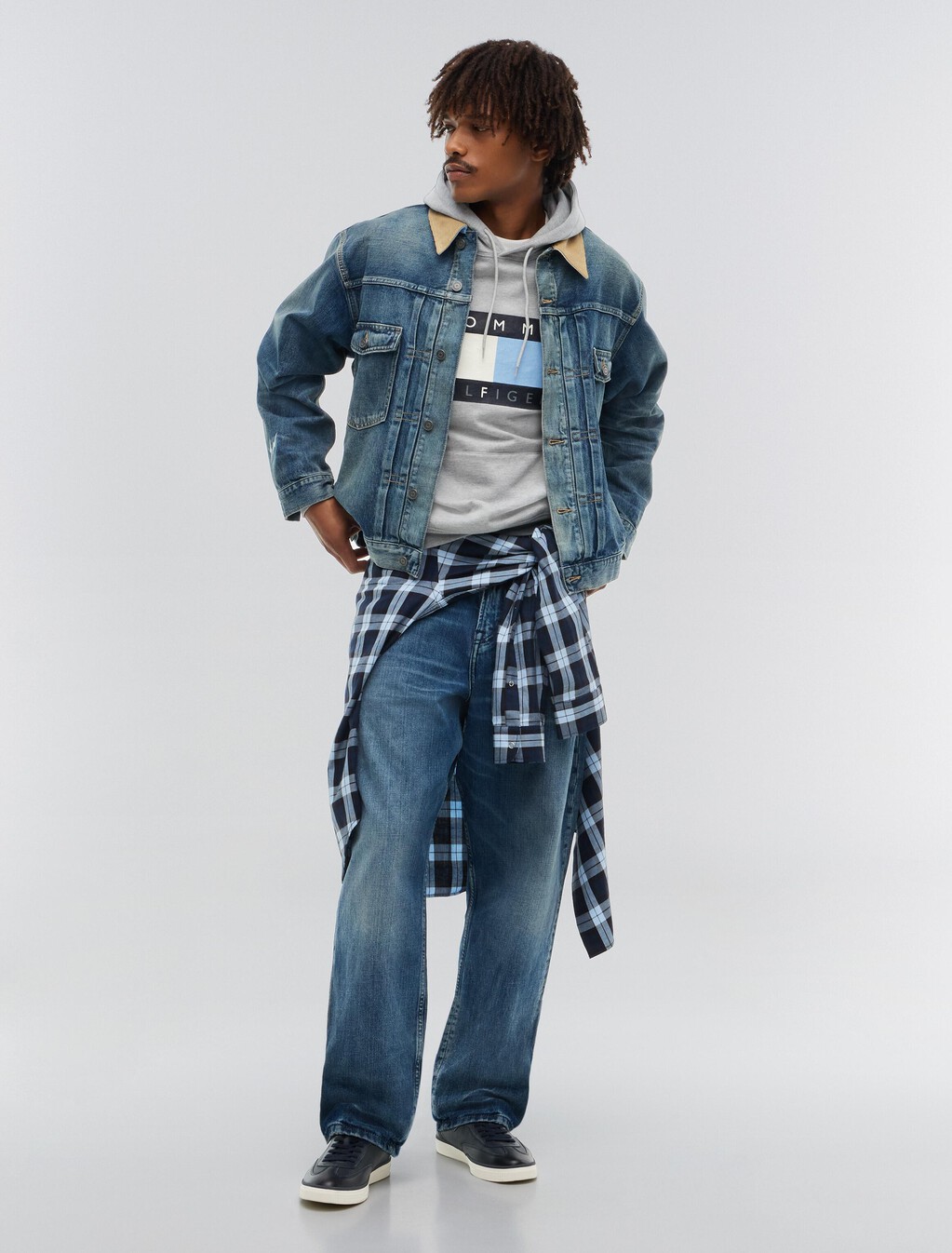 卡車款牛仔外套, Mid Wash Denim, hi-res