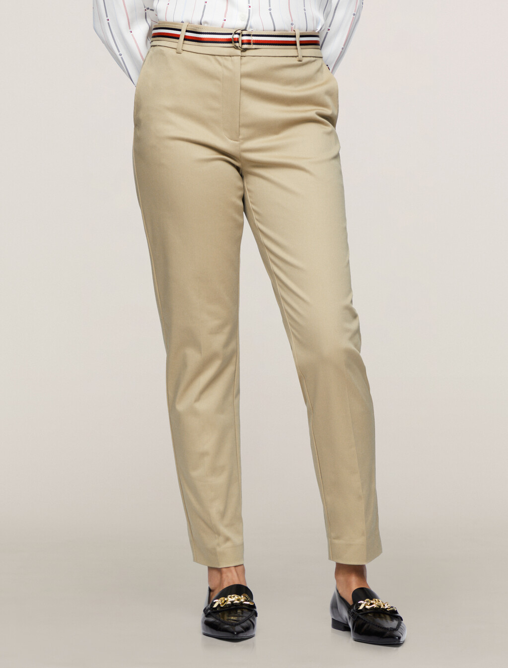 London Slim Ankle Pants, Beige, hi-res