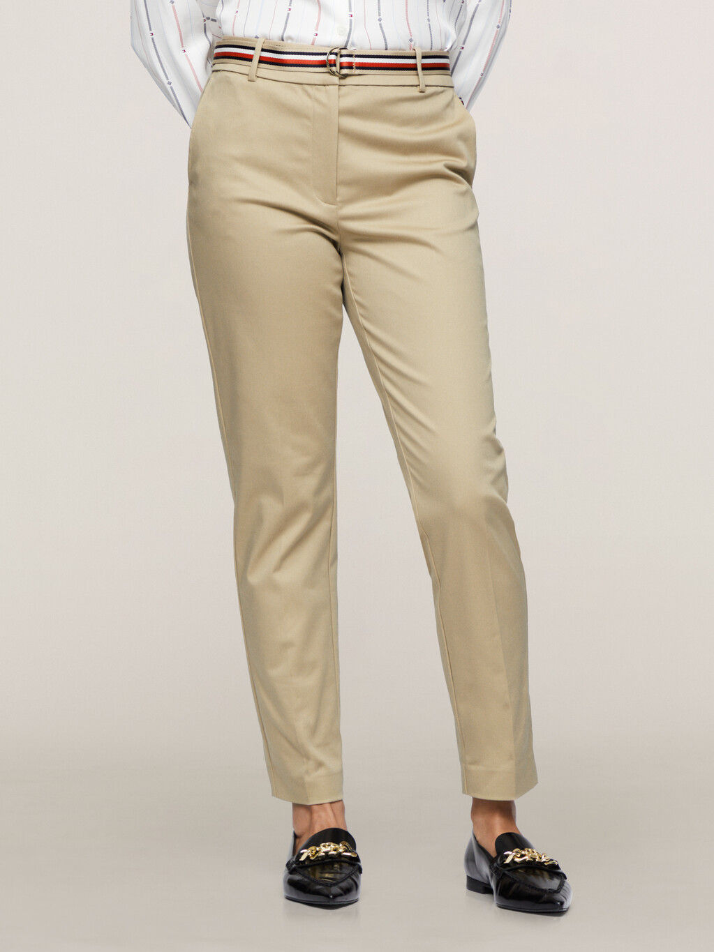 London Slim Ankle Pants, Beige, hi-res