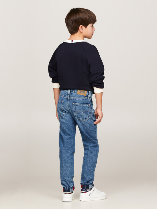 Modern Straight Signature Turn-Up Jeans