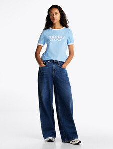 Contrast Logo Relaxed T-Shirt, Sugarplum Blue, hi-res