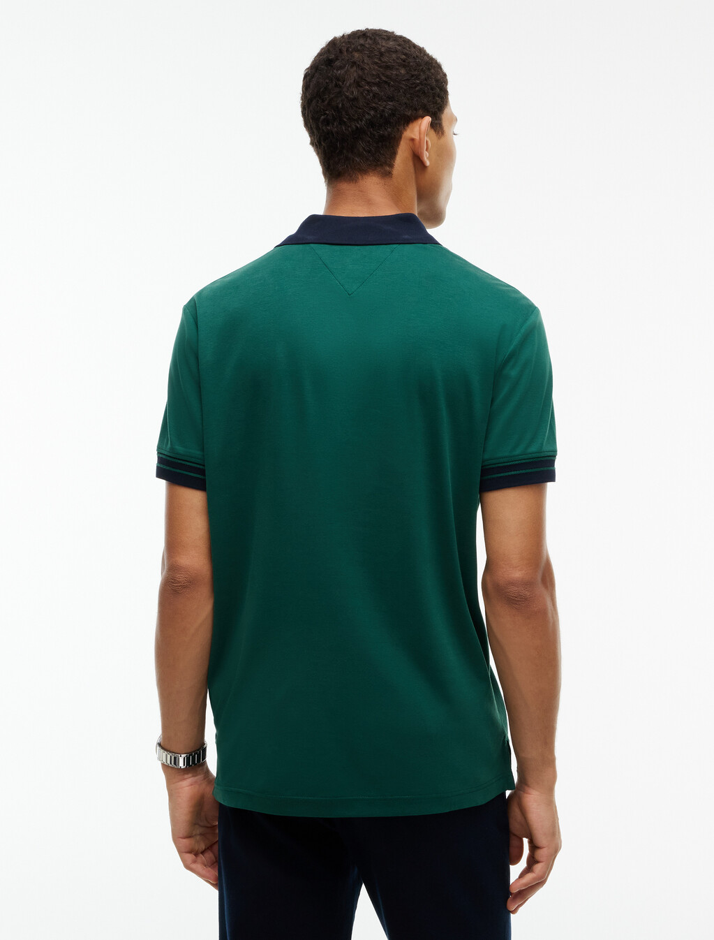 Regular Fit Interlock Contrast Polo Shirt, Ornamental Green, hi-res