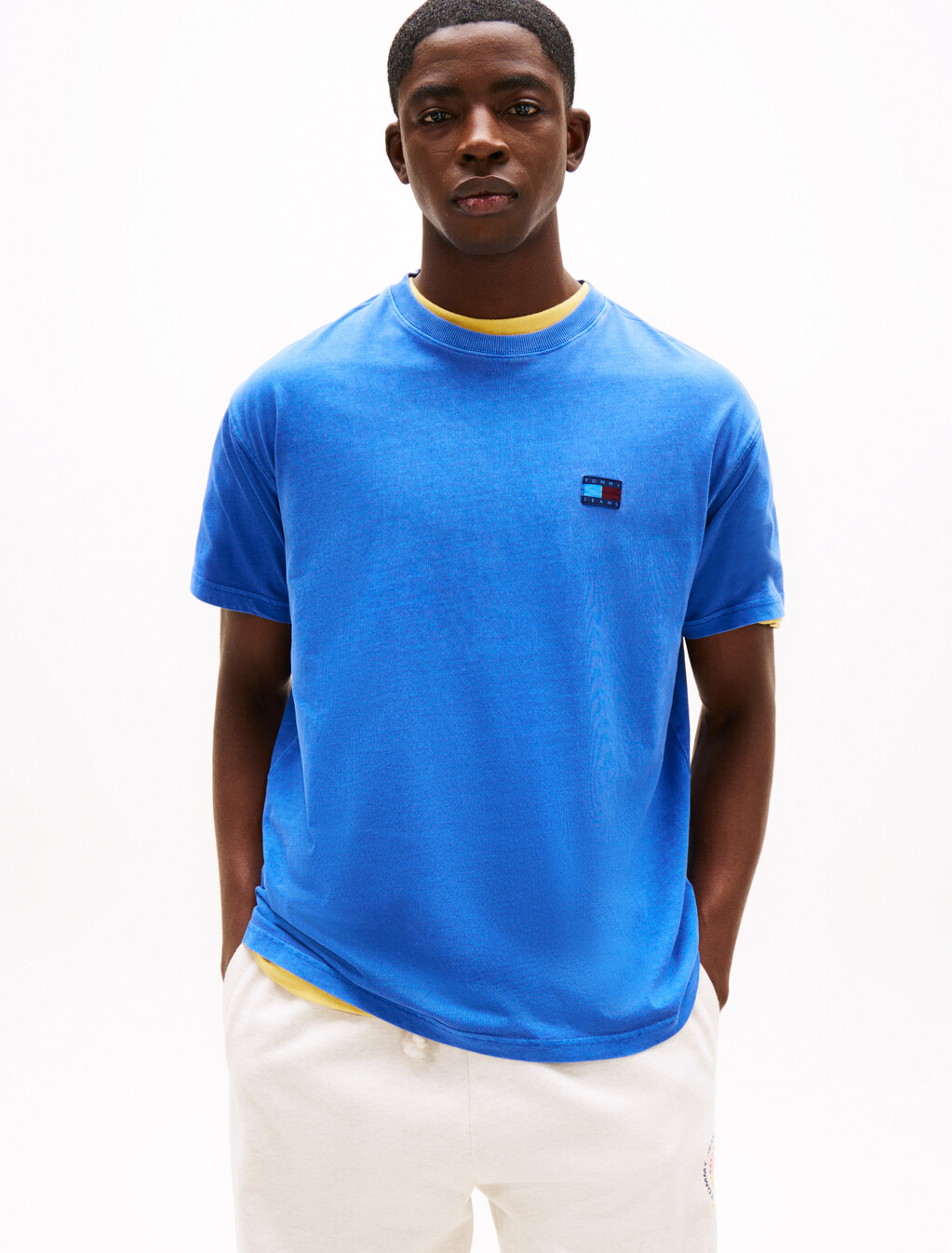 Woven Badge Relaxed T-Shirt, Tempo Blue, hi-res