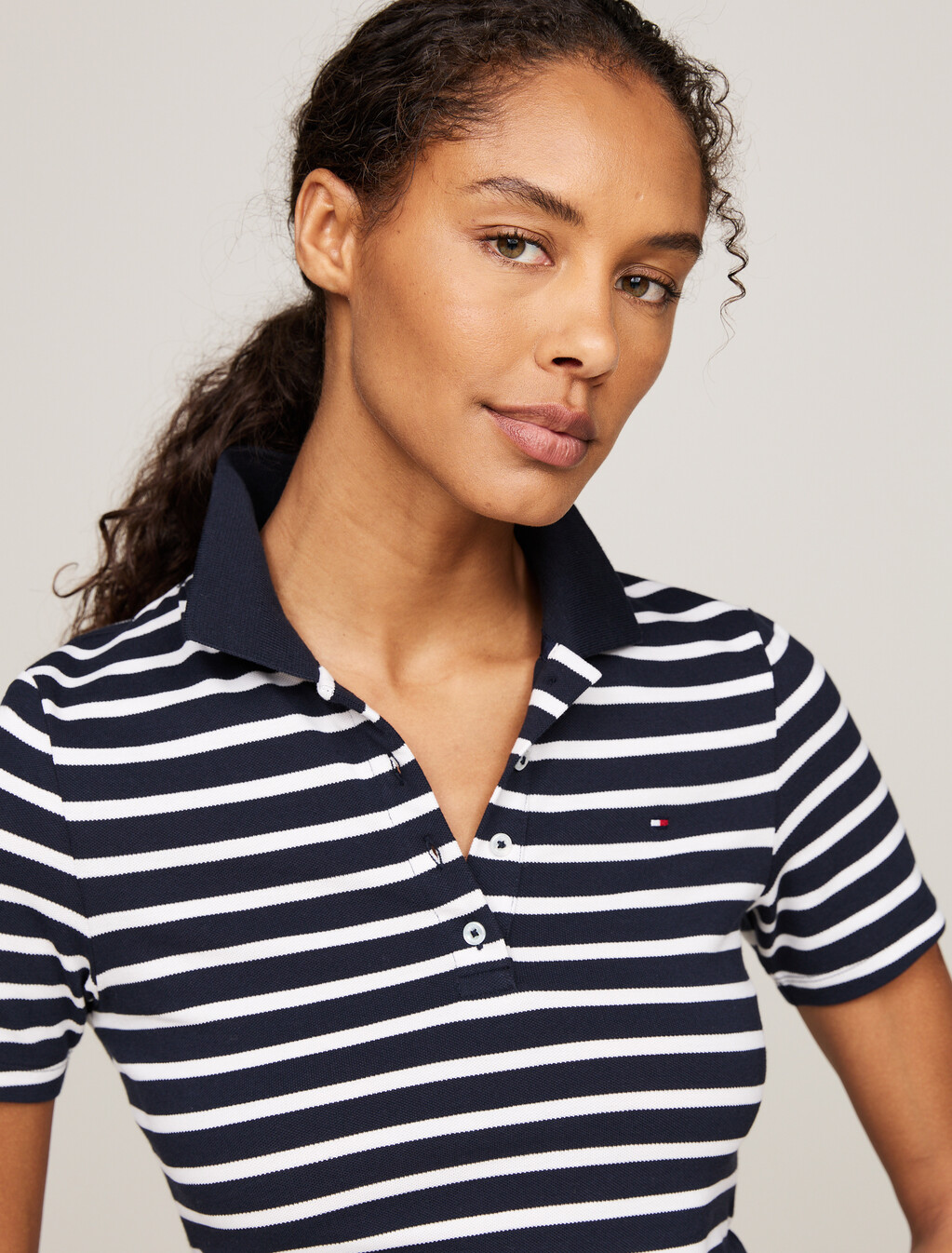 1985 Collection Stripe Slim Fit Polo, Breton Desert Sky/Ecru, hi-res