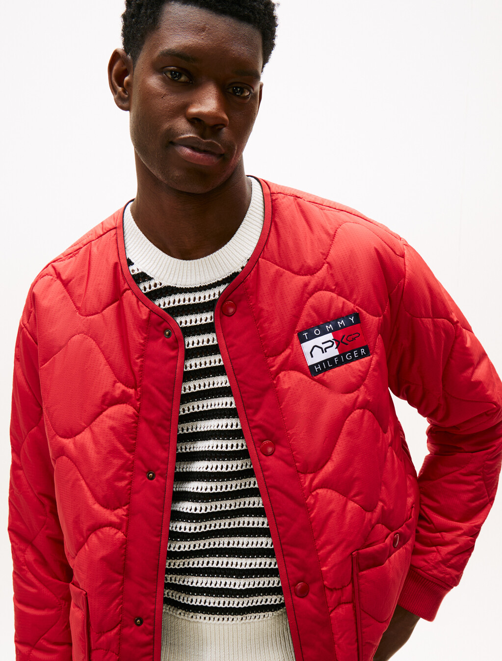 The APXGP Collection Quilted Reversible Liner Jacket, Primary Red, hi-res