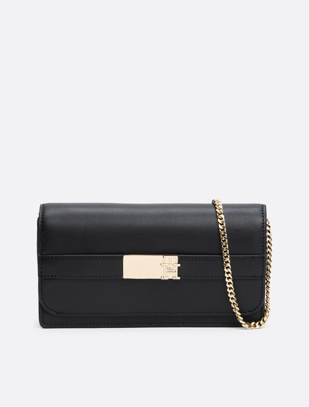 Heritage Chain Strap Clutch, Black, hi-res