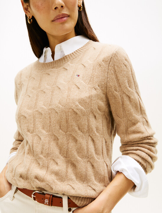 Pure Wool Cable Knit Jumper