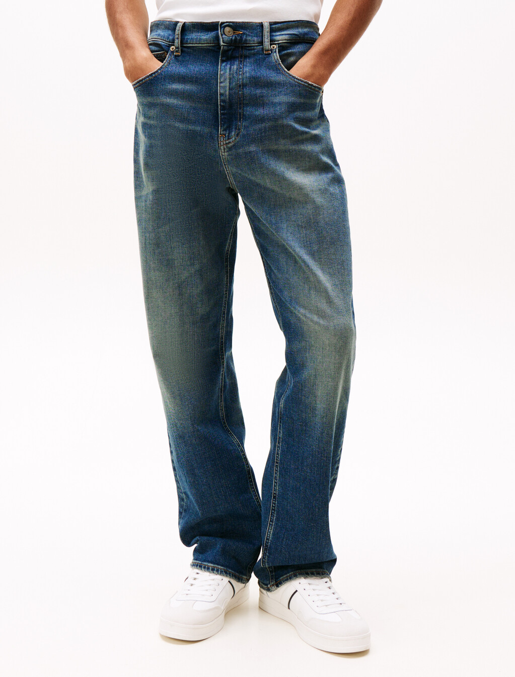 Otis Faded Straight Leg Jeans, Denim Dark, hi-res